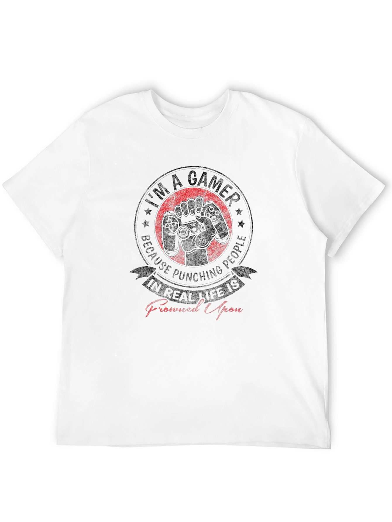 Gamer T-Shirt - Punching People Design