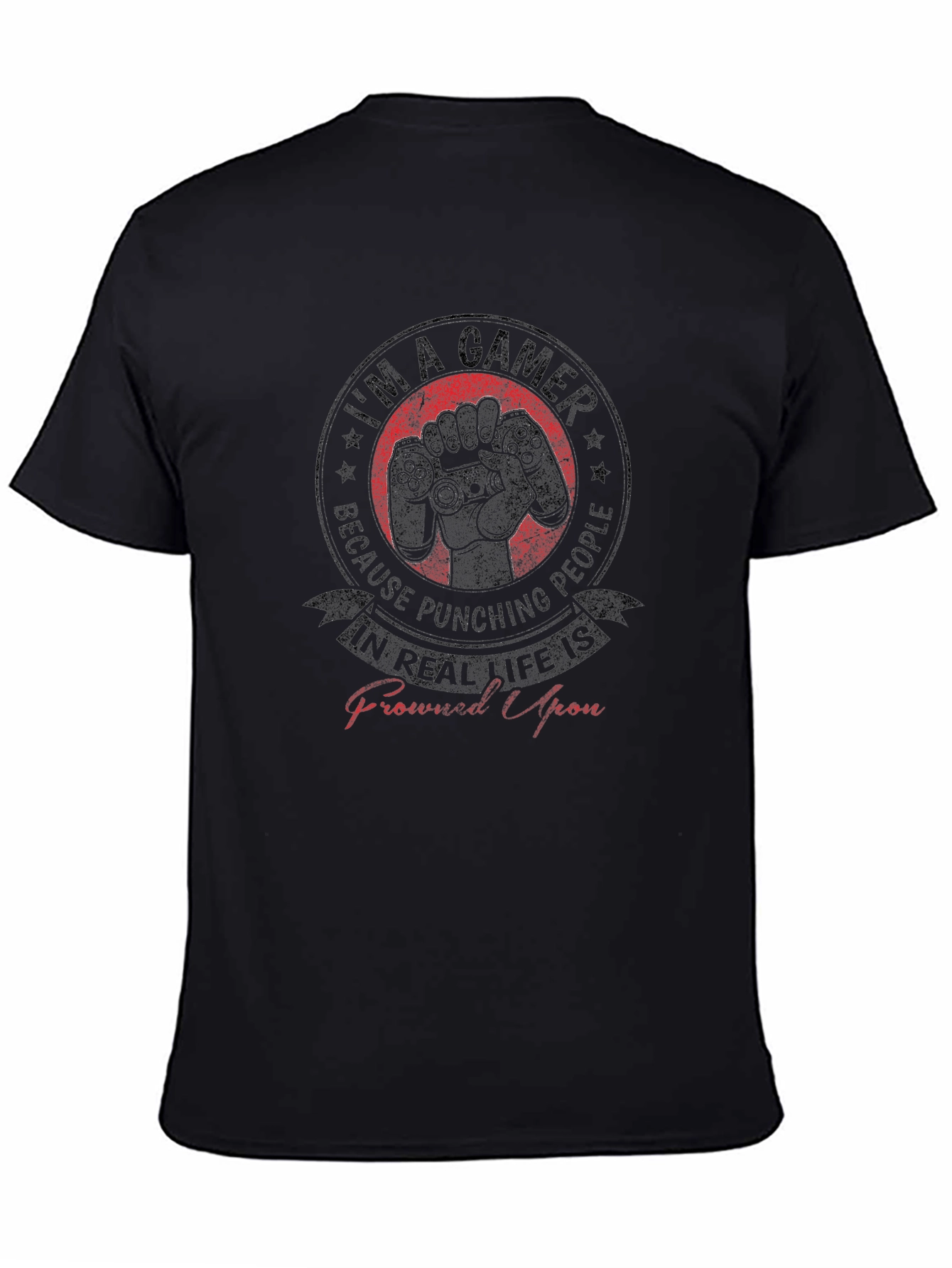 Gamer T-Shirt - Punching People Design