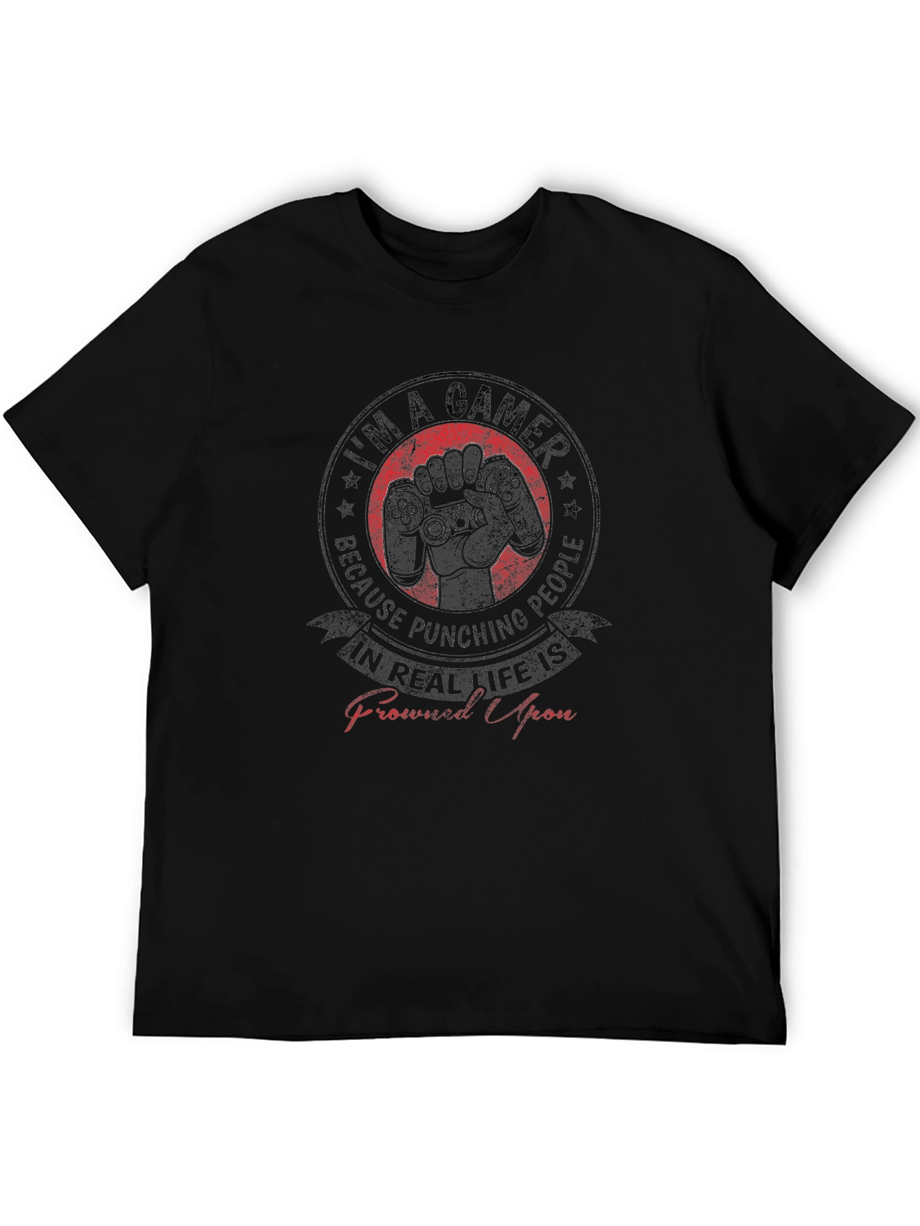 Gamer T-Shirt - Punching People Design