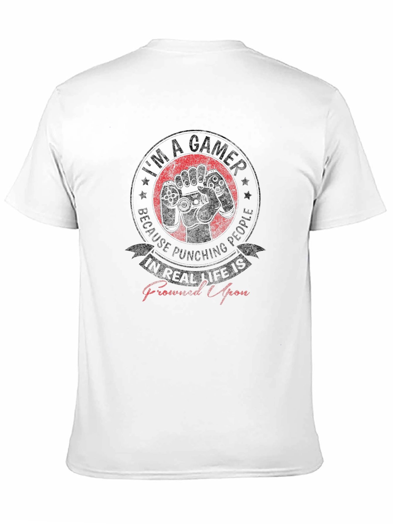 Gamer T-Shirt - Punching People Design