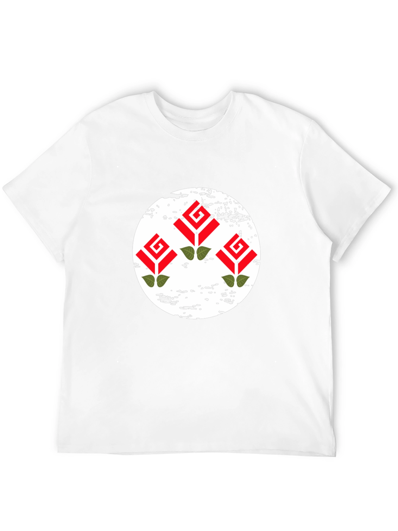 Modern Roses Graphic Black T-Shirt
