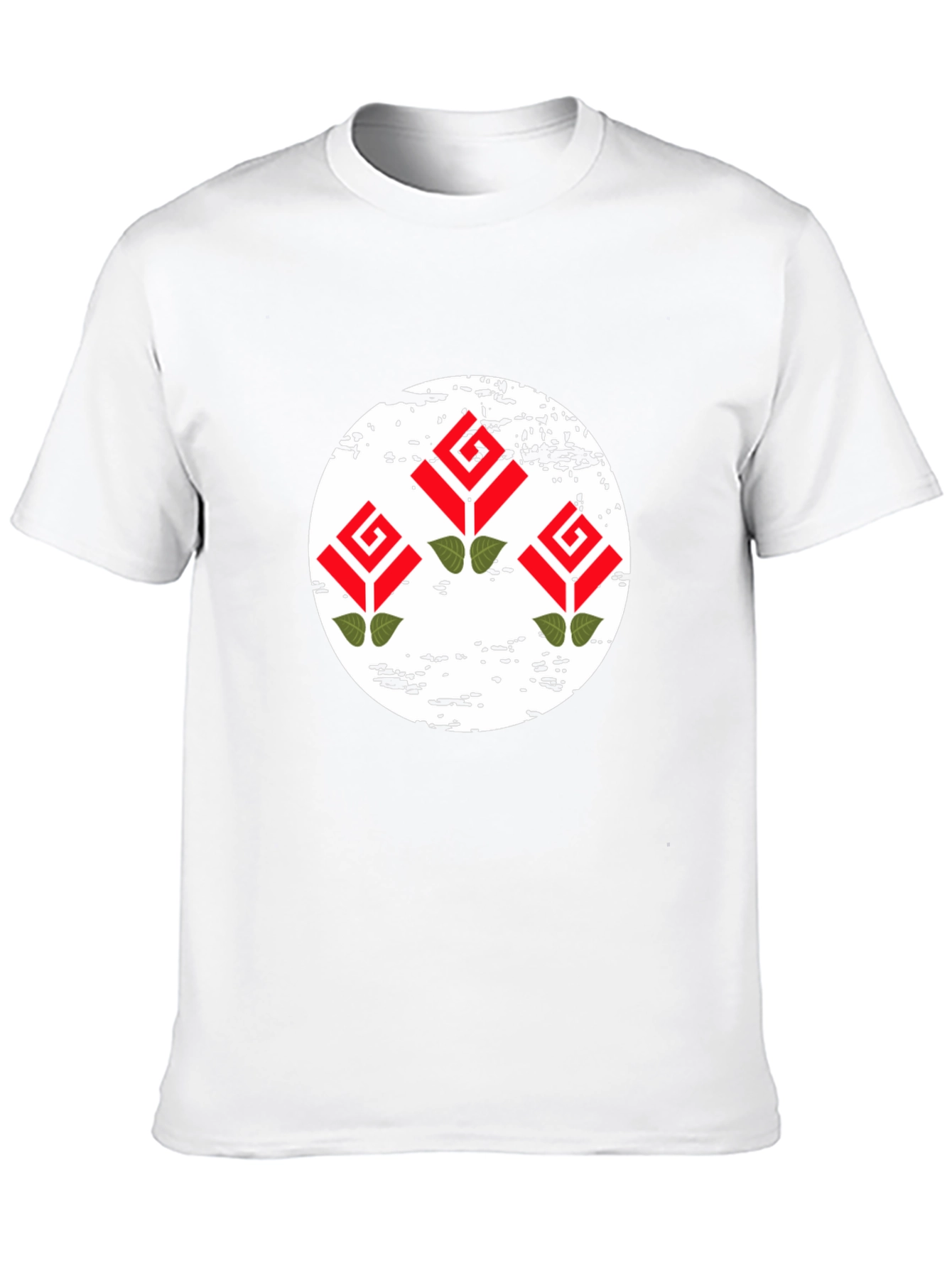 Modern Roses Graphic Black T-Shirt