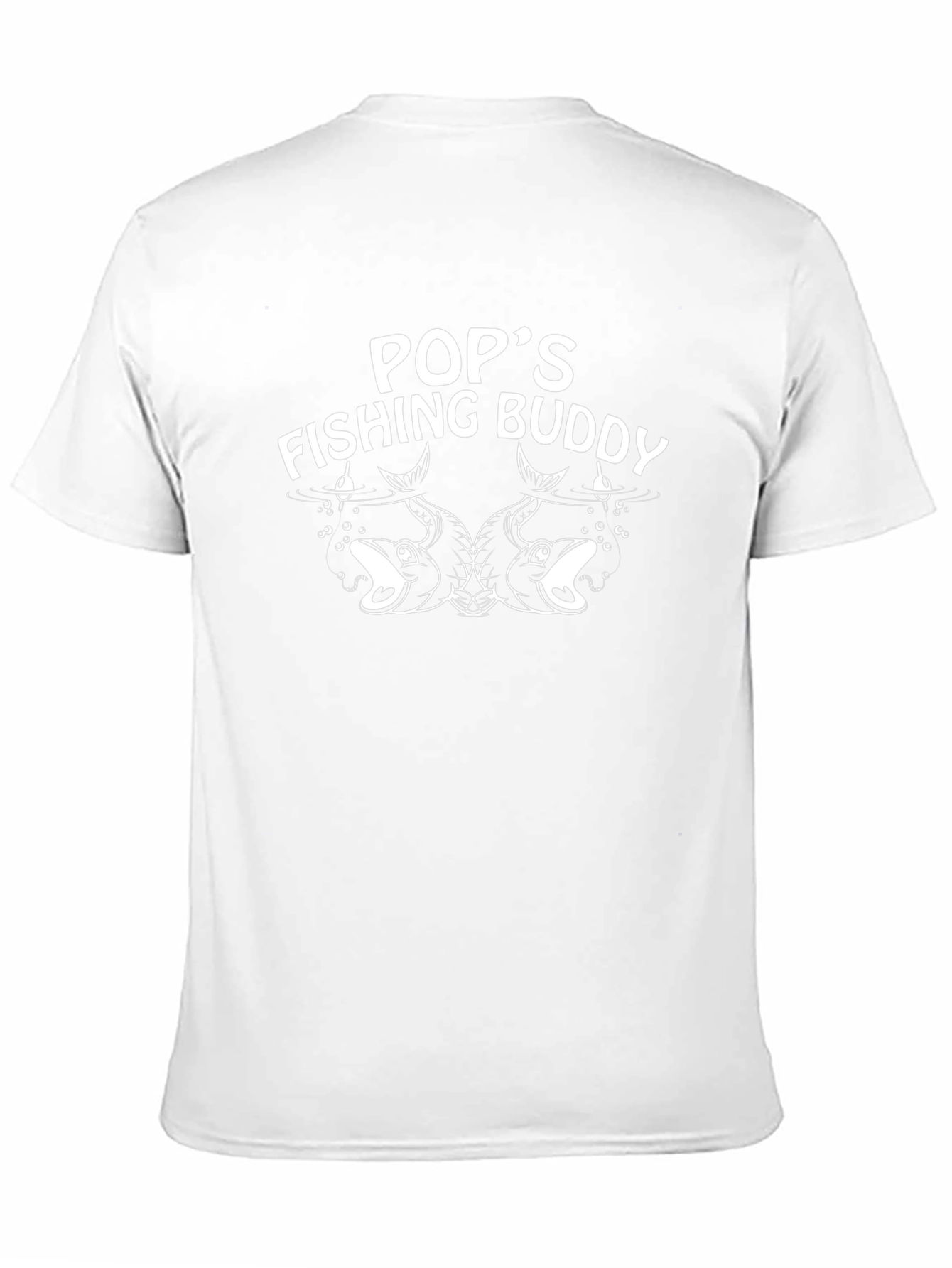 Pops Fishing Buddy Black Graphic T-Shirt