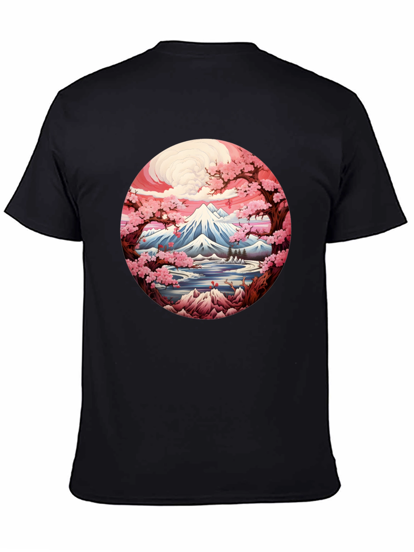 Mount Fuji Cherry Blossom Graphic Tee