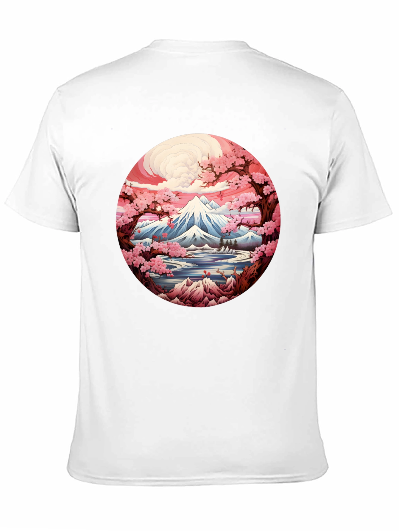 Mount Fuji Cherry Blossom Graphic Tee