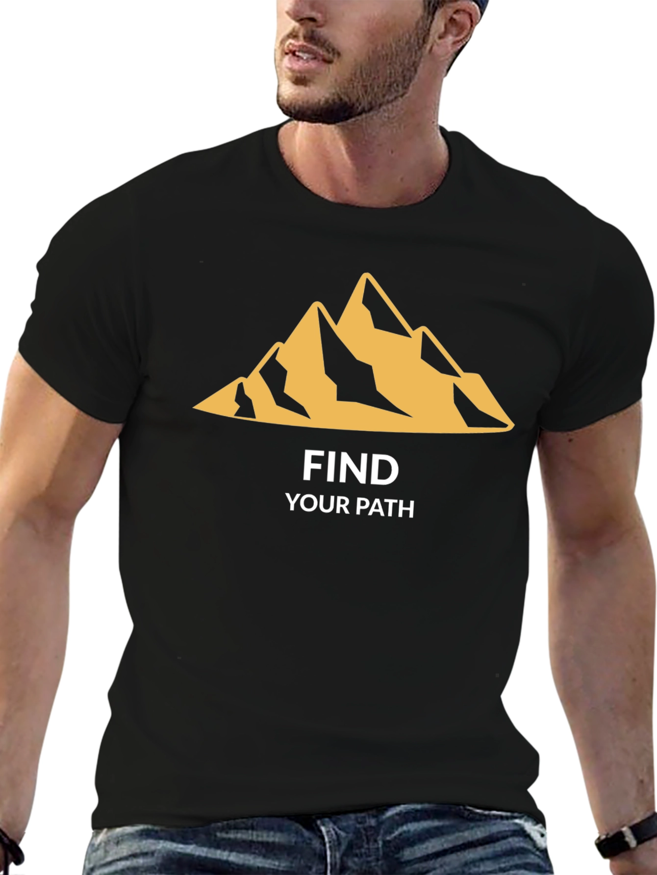 Find Your Path Graphic Tee - Mountain Adventure Shirt