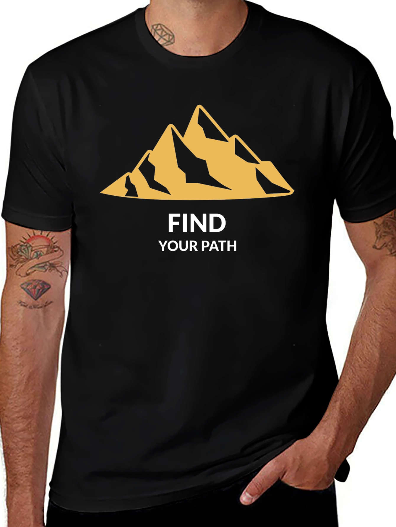 Find Your Path Graphic Tee - Mountain Adventure Shirt