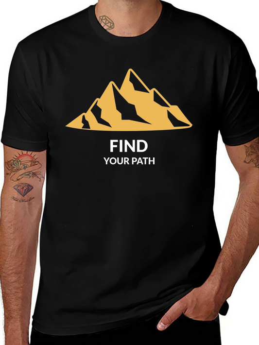 Find Your Path Graphic Tee - Mountain Adventure Shirt