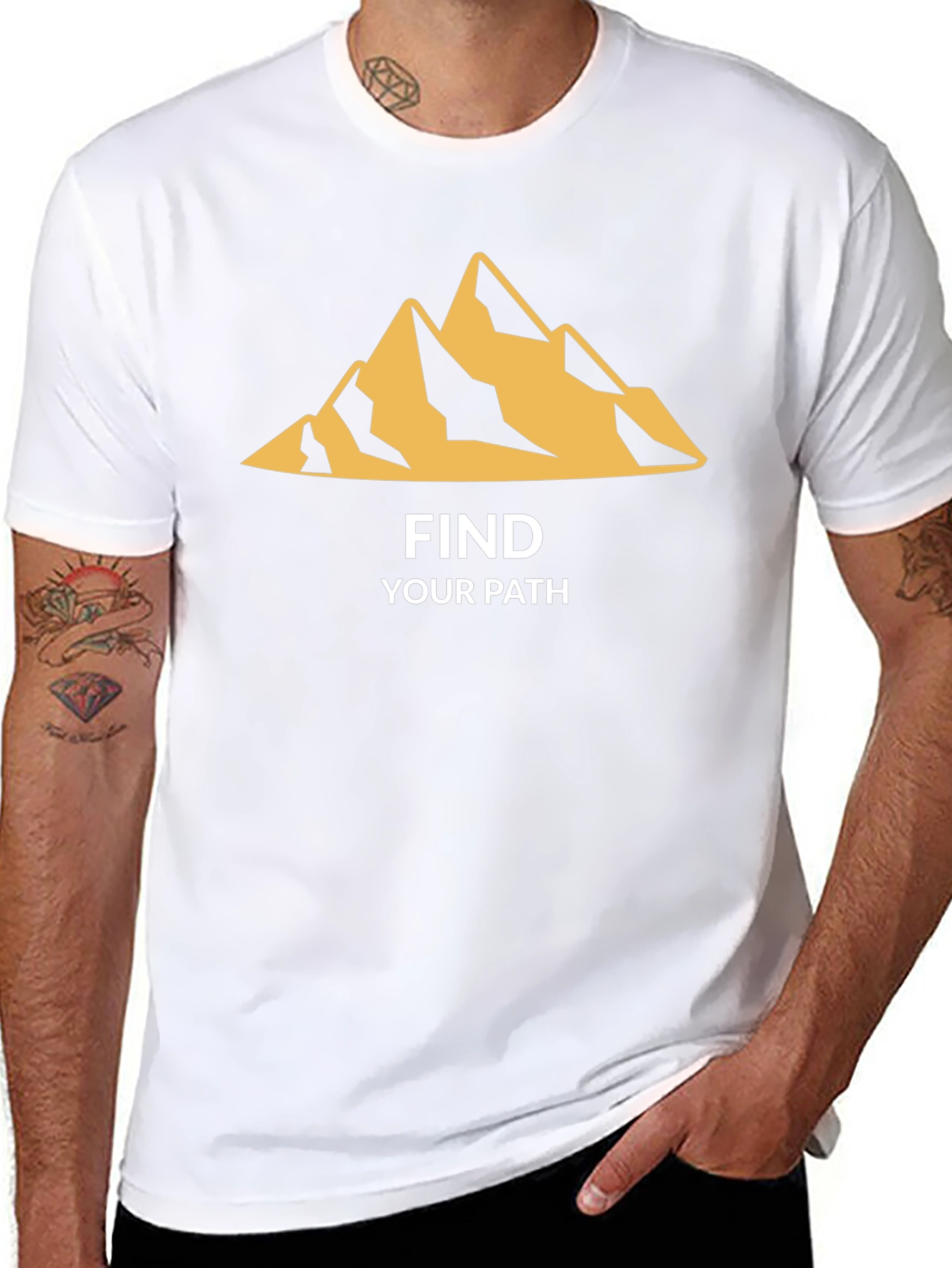 Find Your Path Graphic Tee - Mountain Adventure Shirt