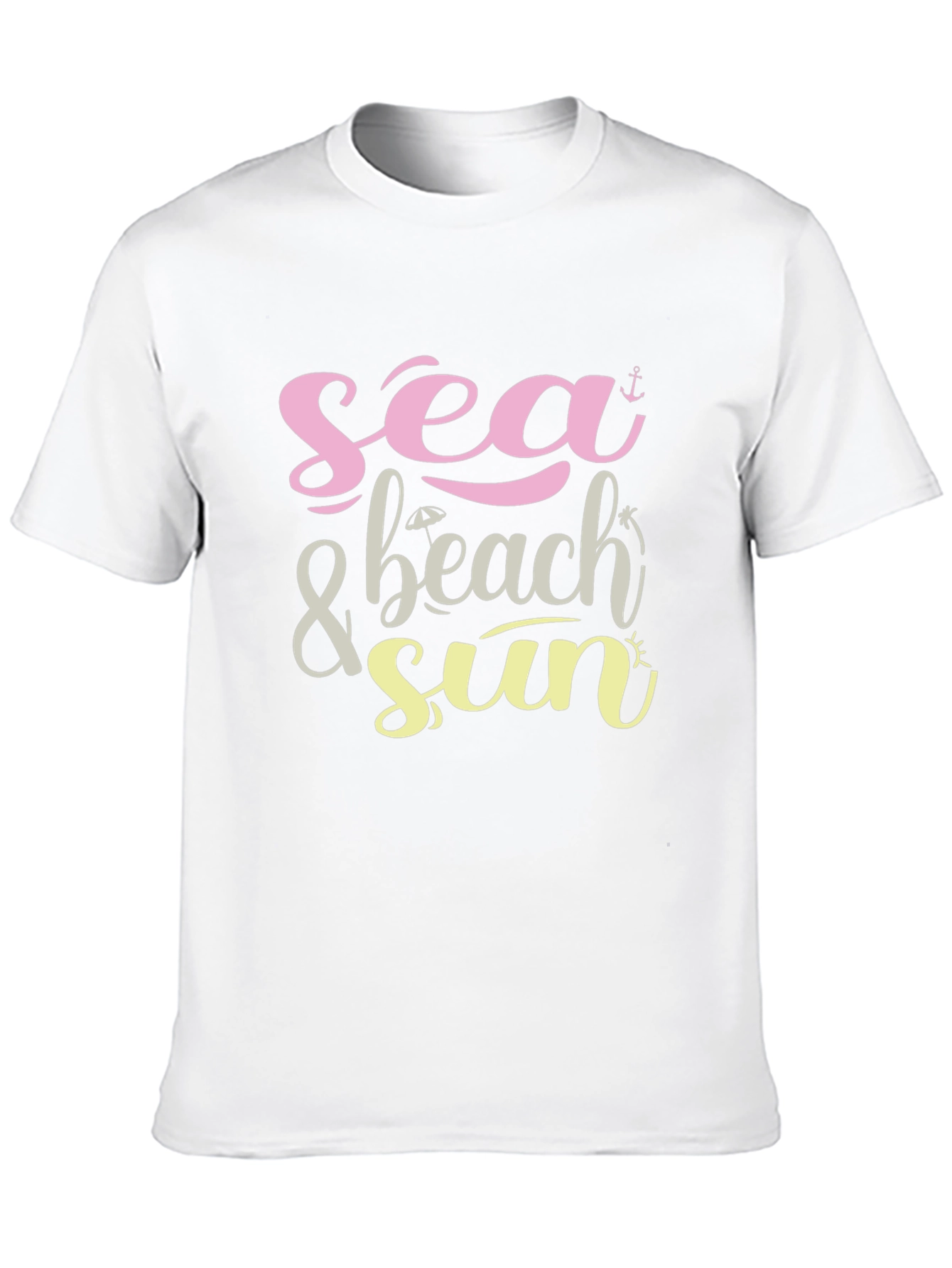 Sea & Beach Sun Graphic Black T-Shirt