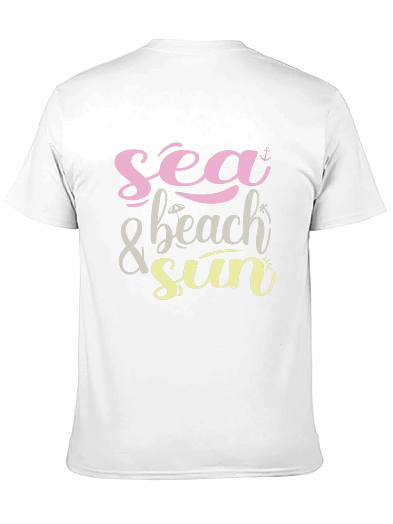 Sea & Beach Sun Graphic Black T-Shirt