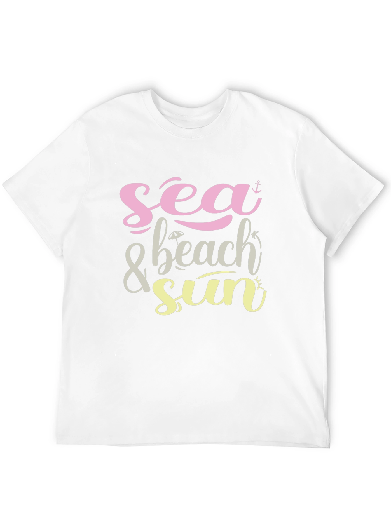 Sea & Beach Sun Graphic Black T-Shirt