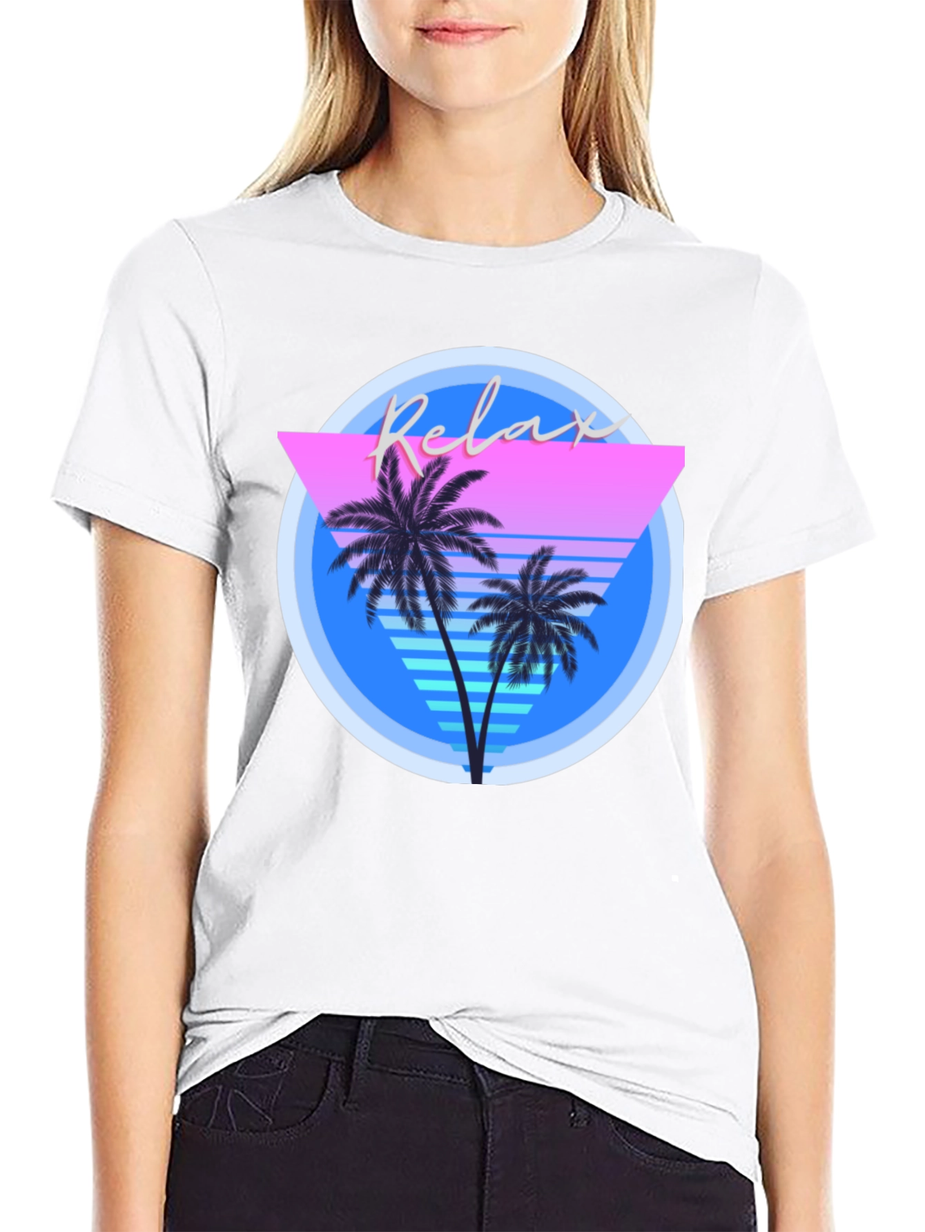 Relax Palm T-Shirt: Retro Summer Vibes