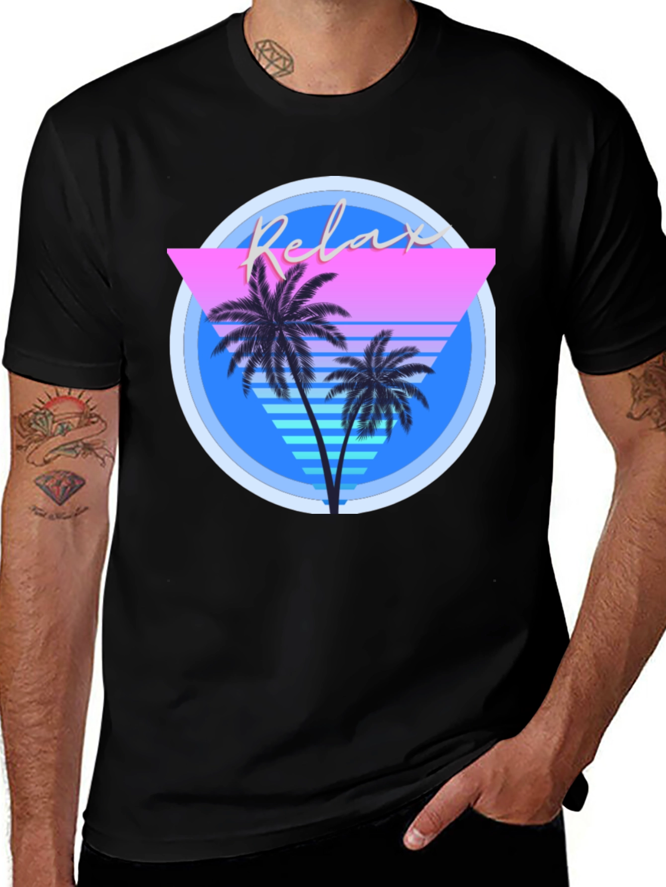 Relax Palm T-Shirt: Retro Summer Vibes