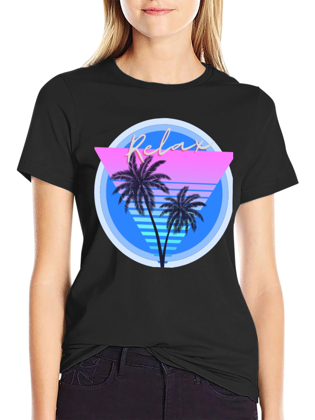 Relax Palm T-Shirt: Retro Summer Vibes