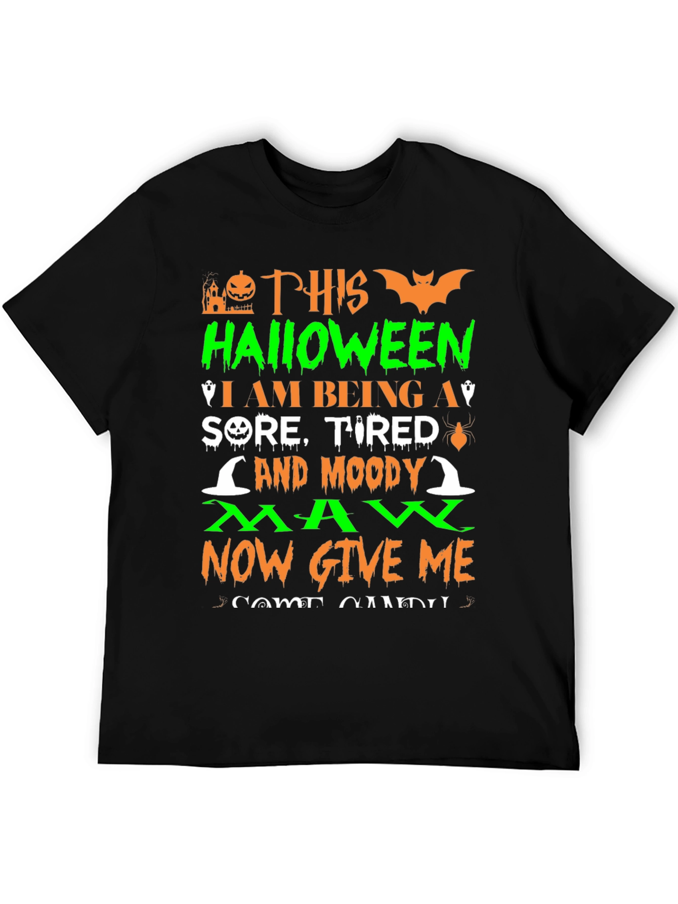 Halloween Sore Tired Moody Man T-Shirt