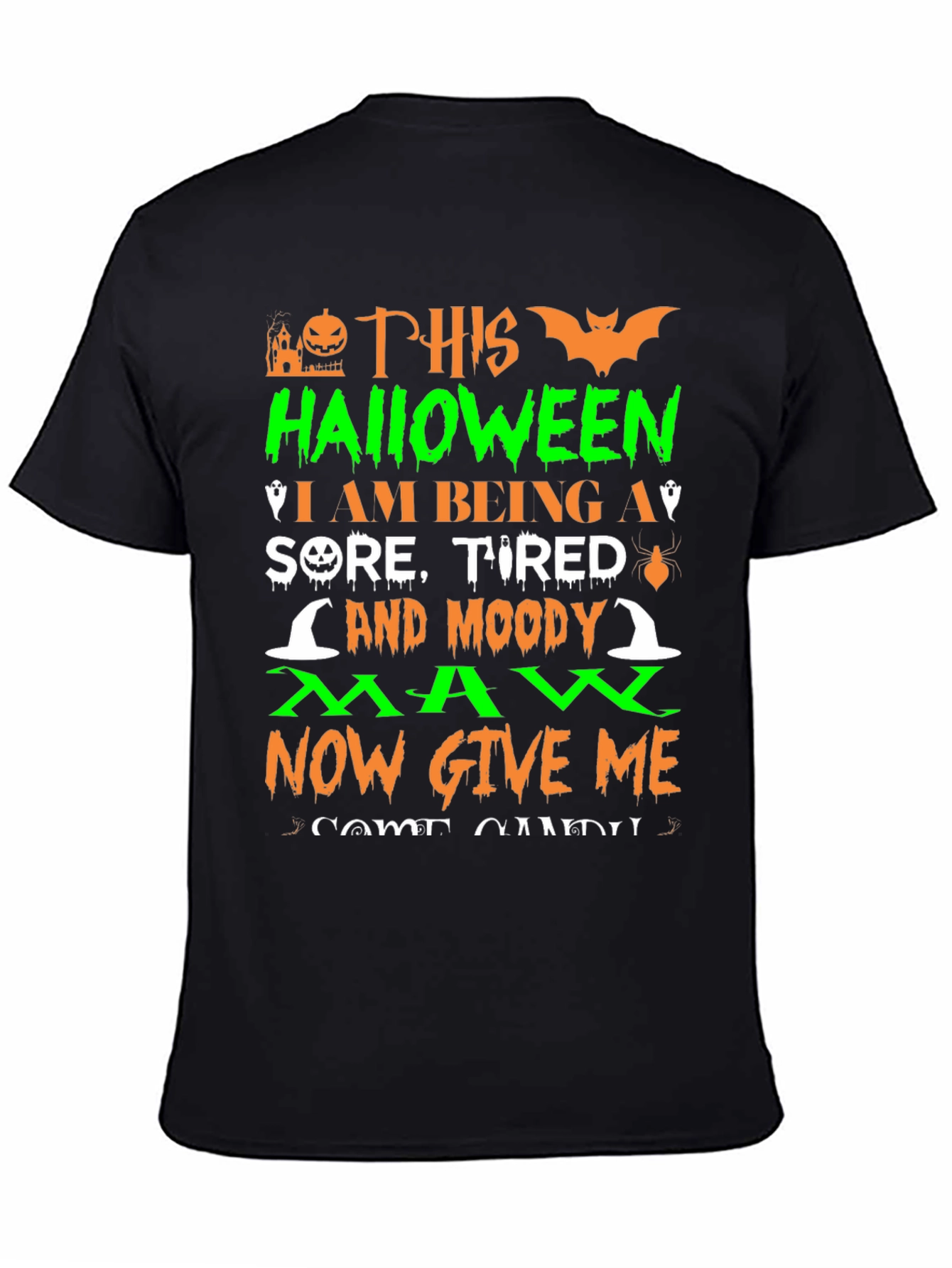 Halloween Sore Tired Moody Man T-Shirt