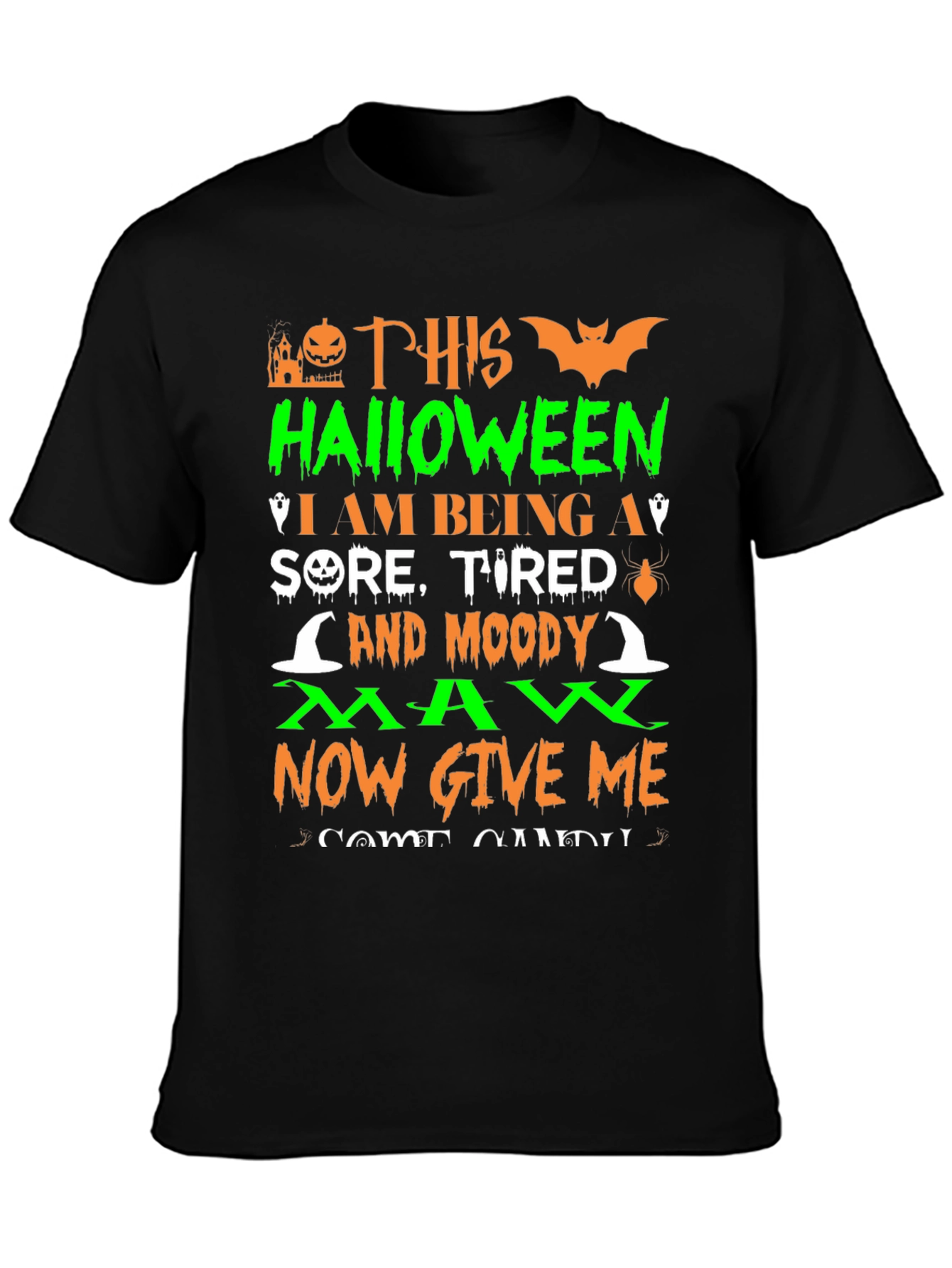 Halloween Sore Tired Moody Man T-Shirt