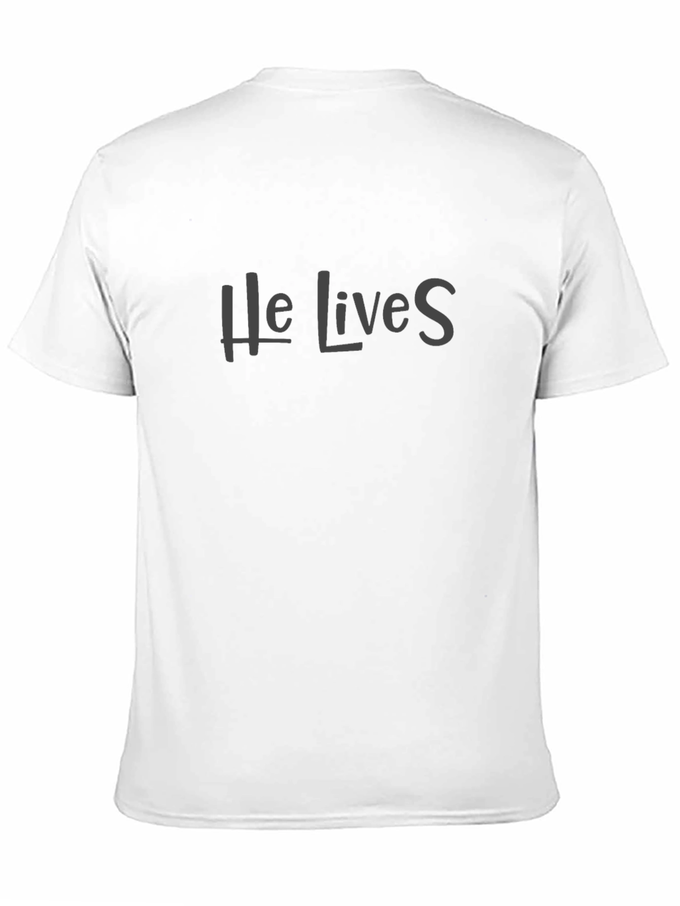 He Lives Graphic Print Black T-Shirt