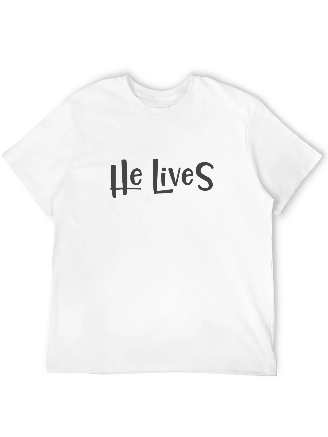 He Lives Graphic Print Black T-Shirt