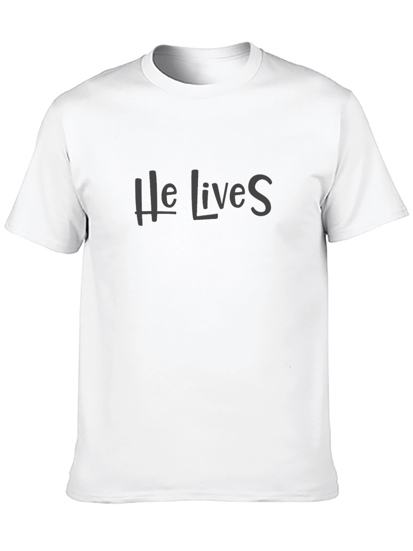 He Lives Graphic Print Black T-Shirt