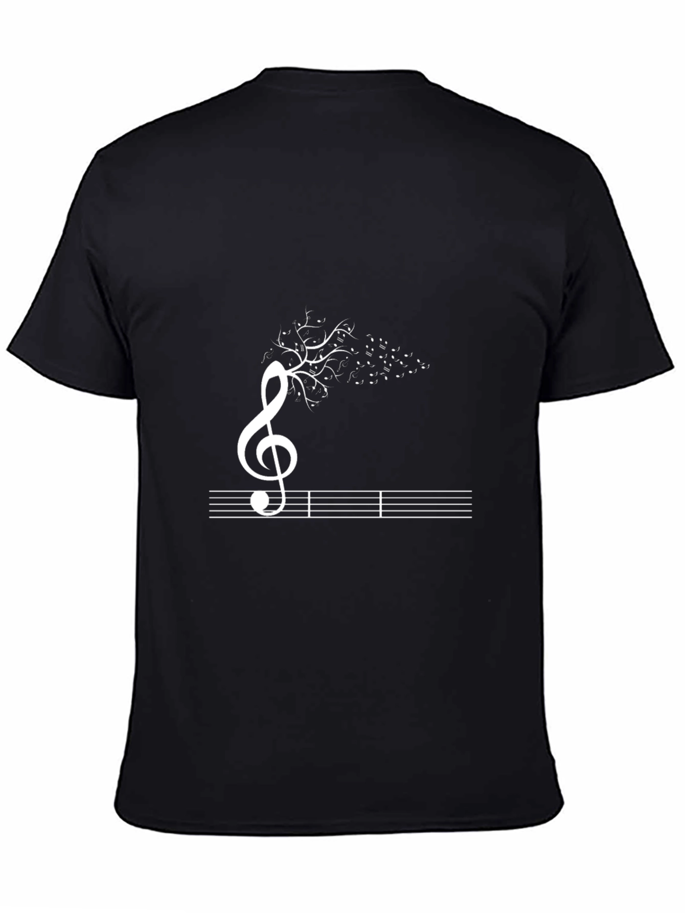 Musical Tree T-Shirt - Mens Black Tee