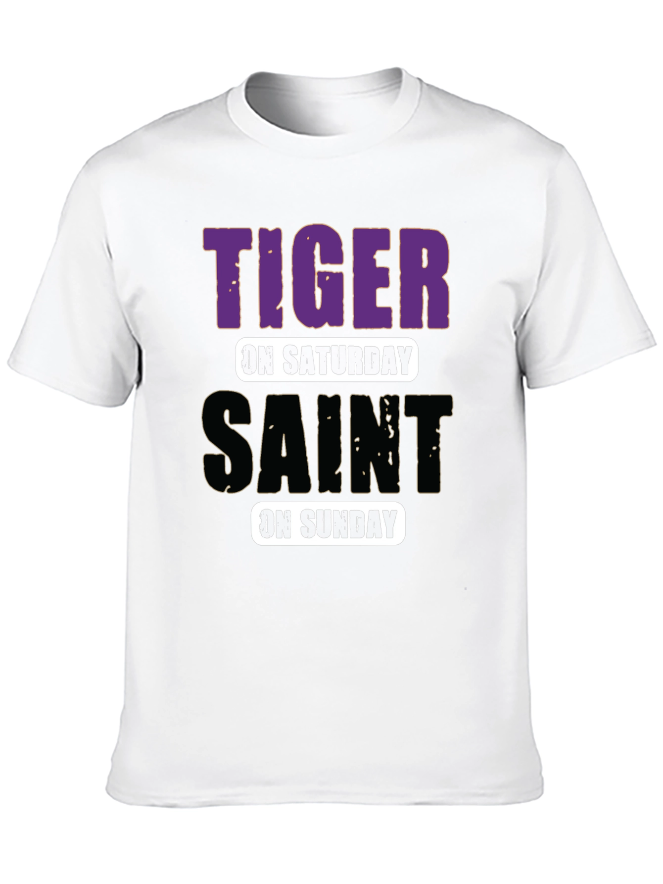 Tiger on Saturday Saint on Sunday T-Shirt