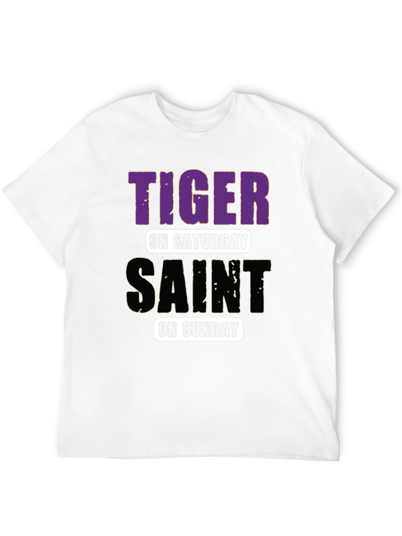 Tiger on Saturday Saint on Sunday T-Shirt