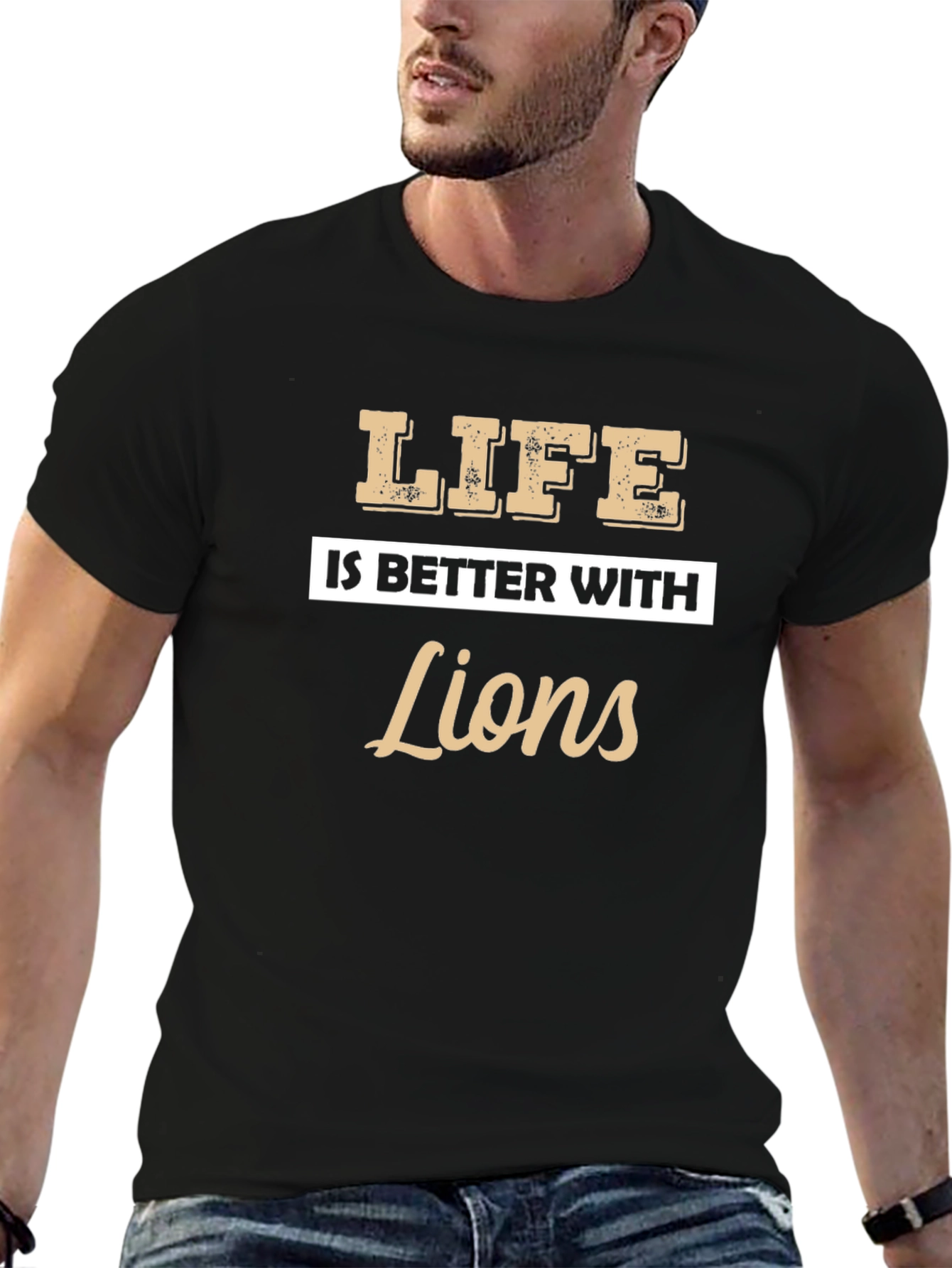Life Is Better With Lions Graphic T-Shirt