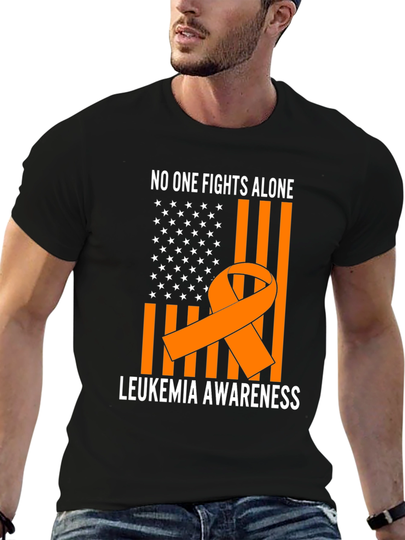 Leukemia Awareness T-Shirt - No One Fights Alone