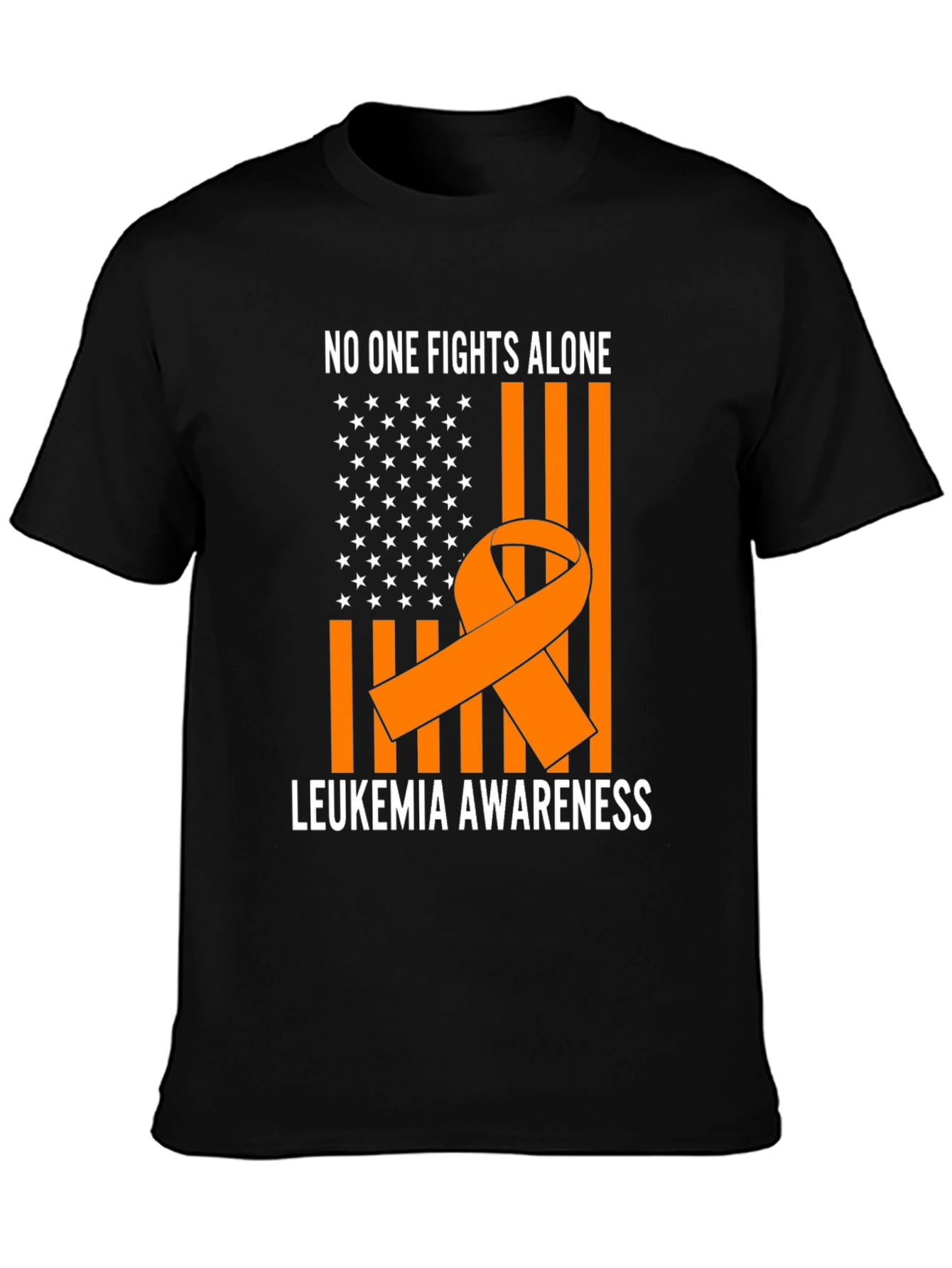 Leukemia Awareness T-Shirt - No One Fights Alone