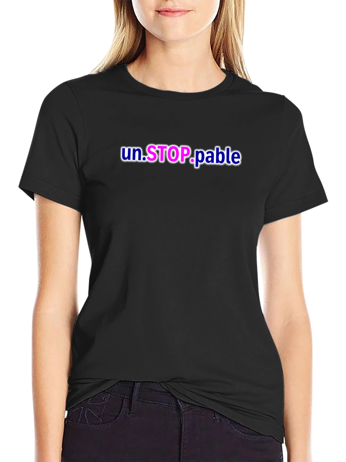 Unstoppable Graphic Tee - Black Casual T-Shirt
