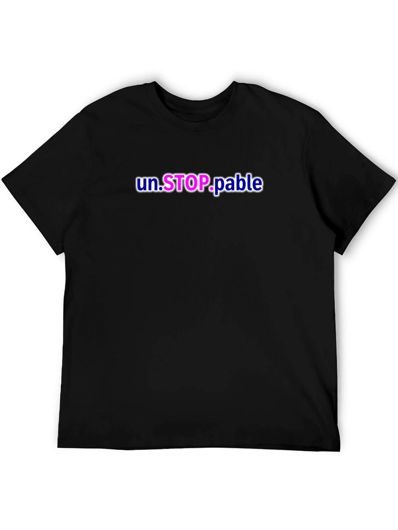 Unstoppable Graphic Tee - Black Casual T-Shirt
