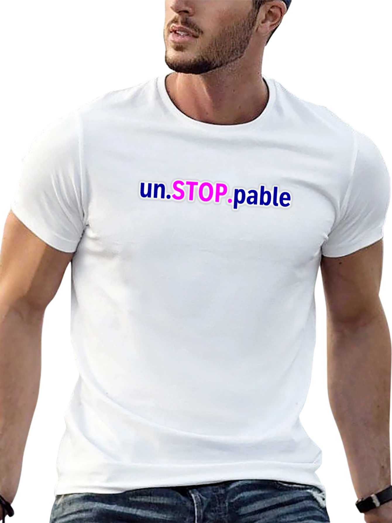 Unstoppable Graphic Tee - Black Casual T-Shirt