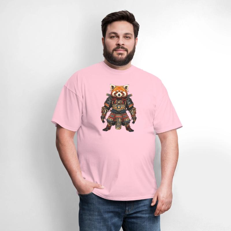 Samurai style red panda T-shirt