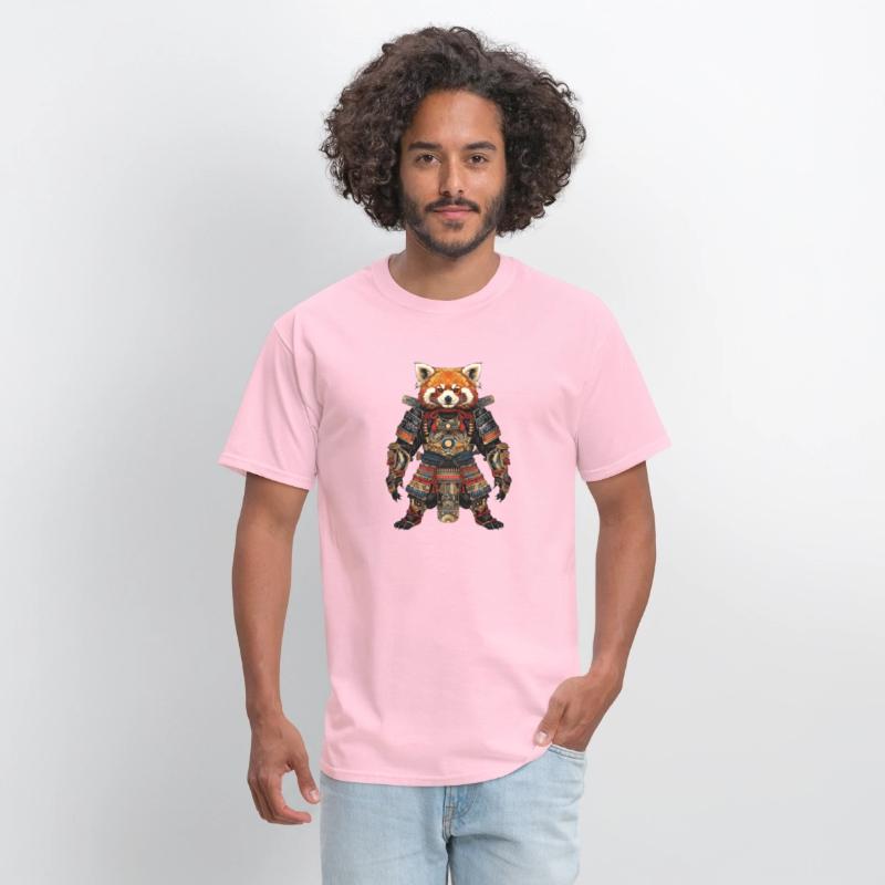 Samurai style red panda T-shirt