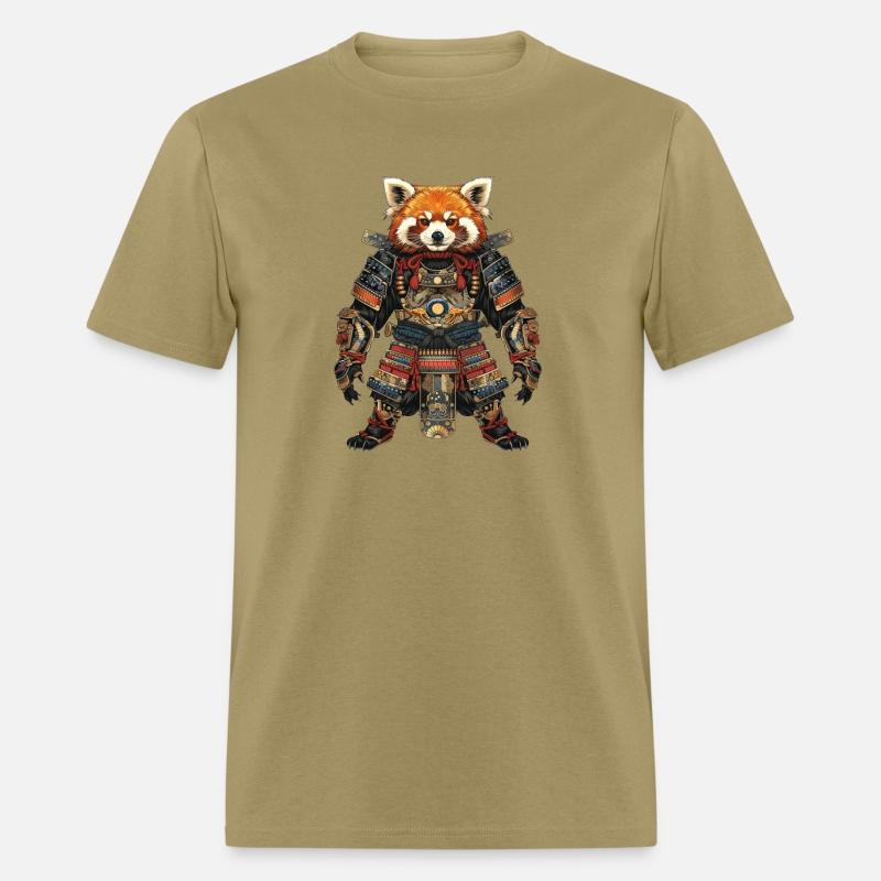Samurai style red panda T-shirt