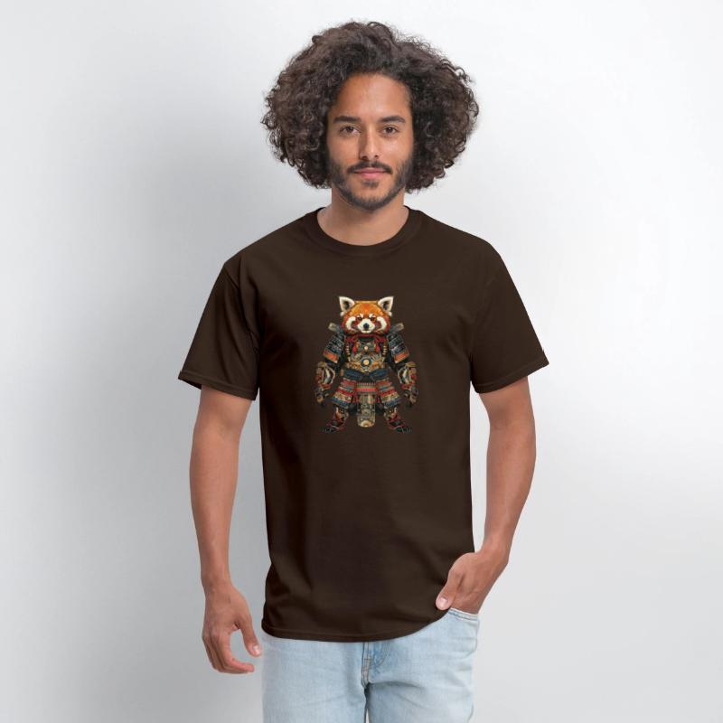 Samurai style red panda T-shirt