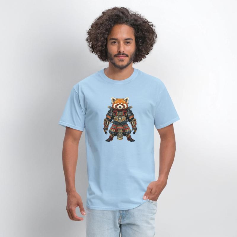 Samurai style red panda T-shirt
