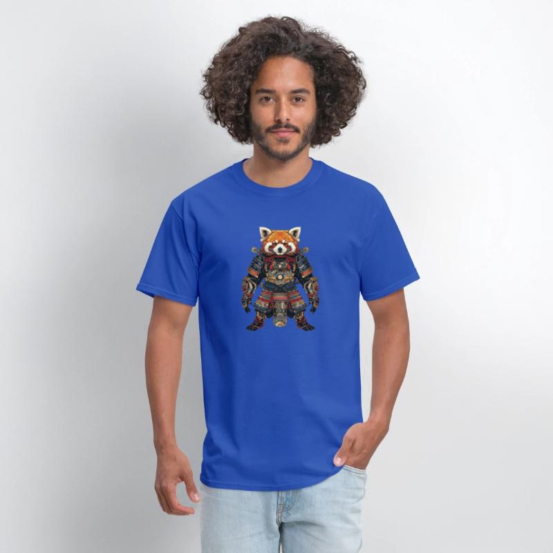 Samurai style red panda T-shirt