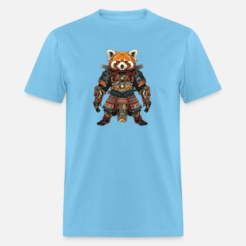 Samurai style red panda T-shirt