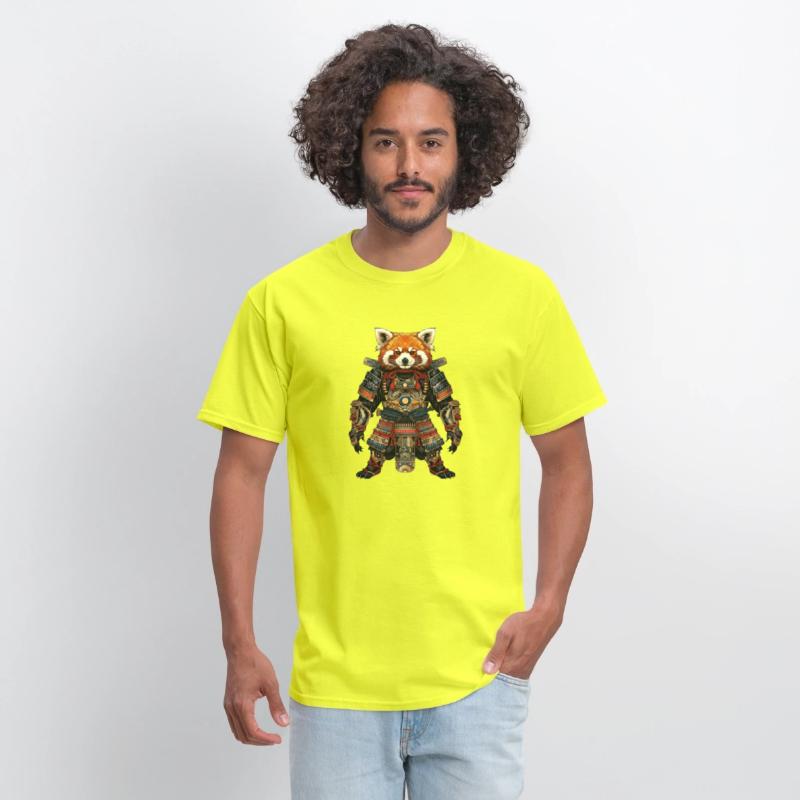 Samurai style red panda T-shirt