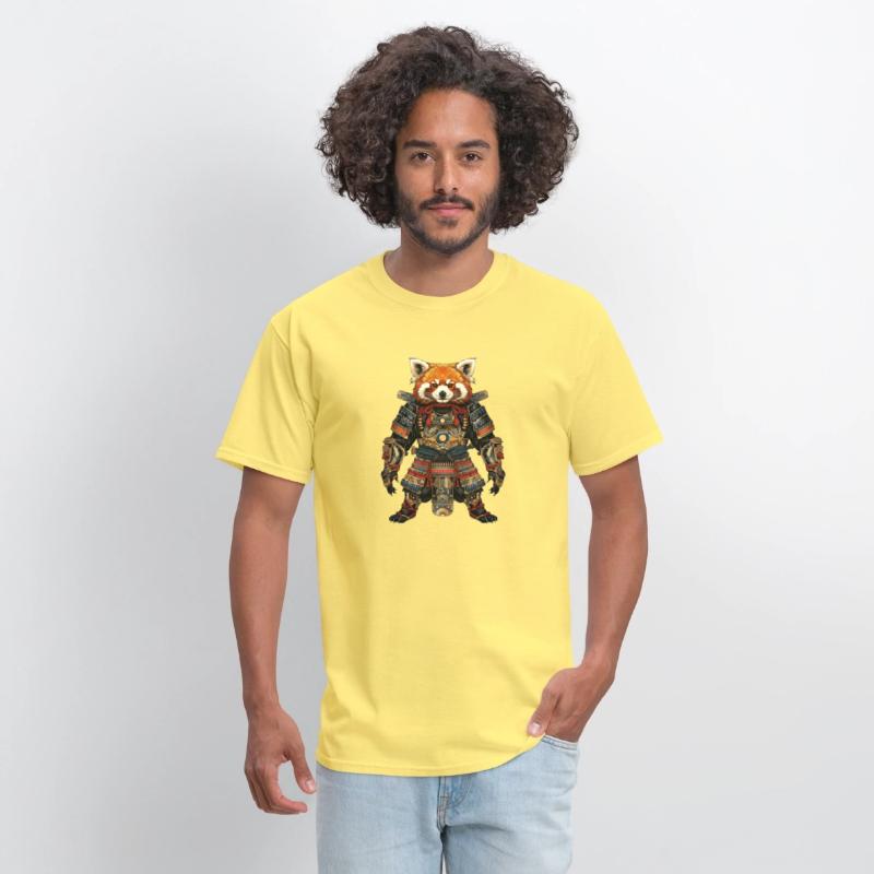 Samurai style red panda T-shirt