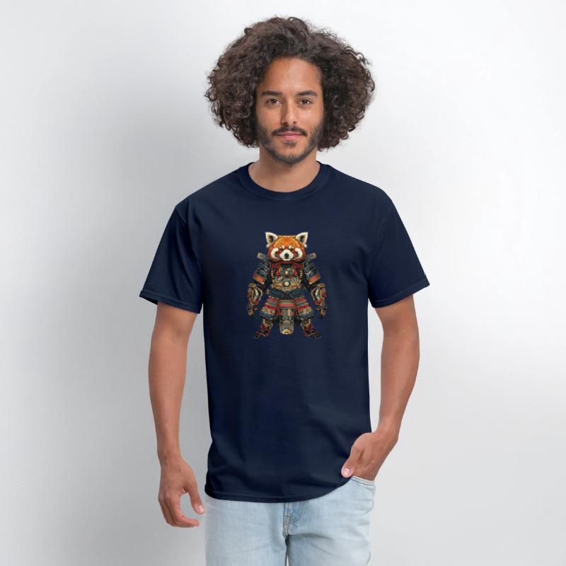 Samurai style red panda T-shirt