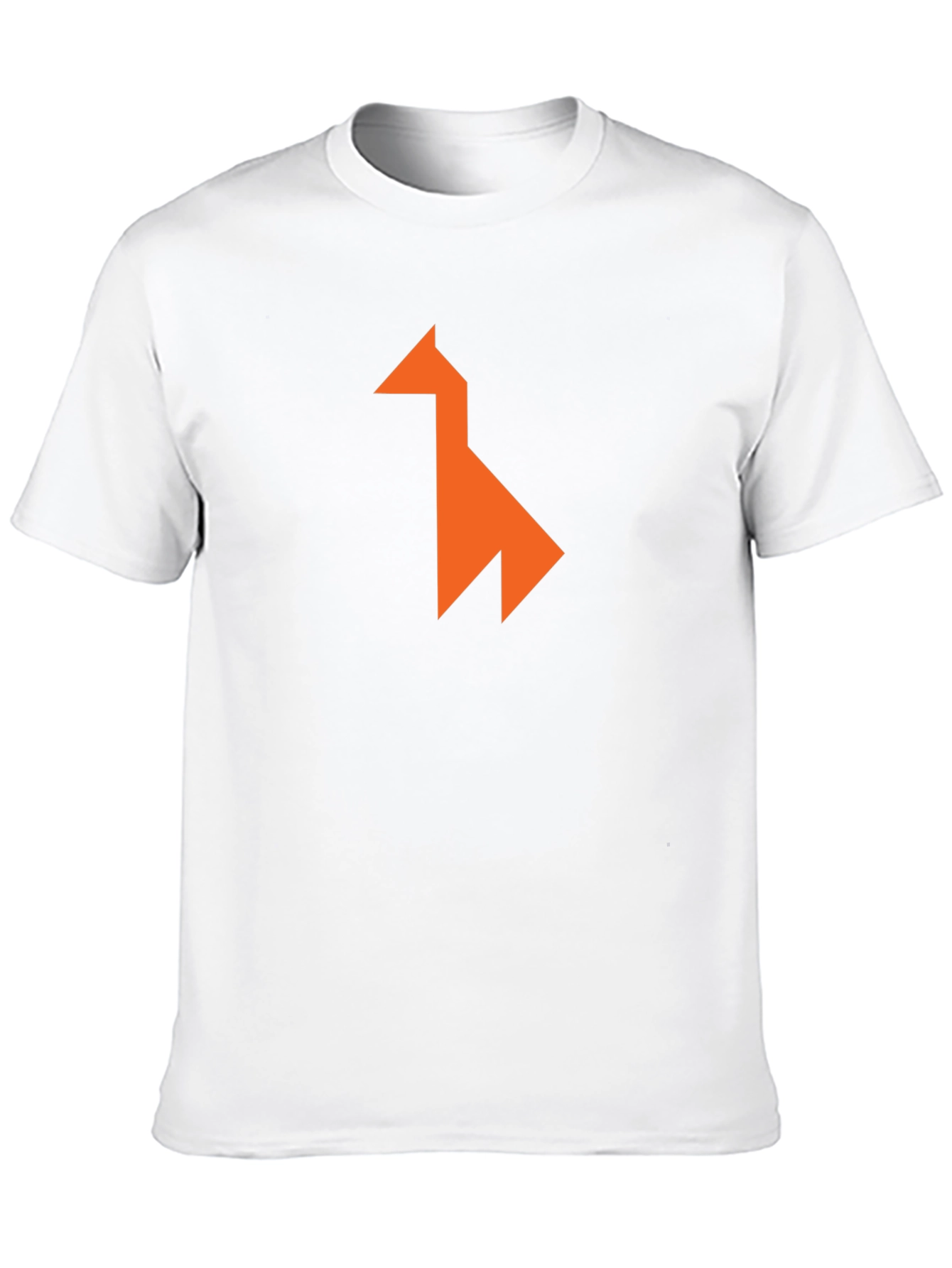 Modern Geometric Llama Graphic Tee - Black