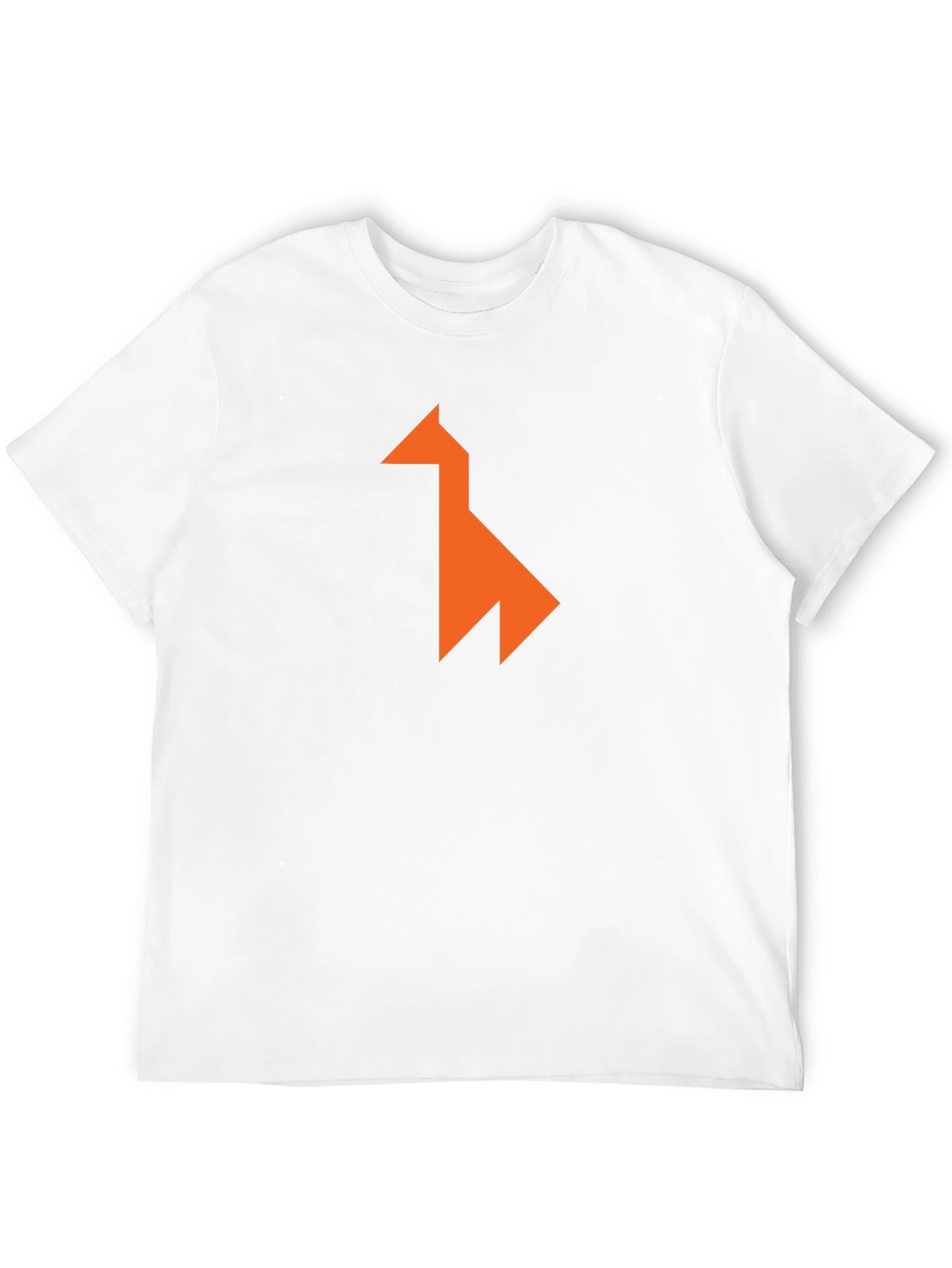 Modern Geometric Llama Graphic Tee - Black