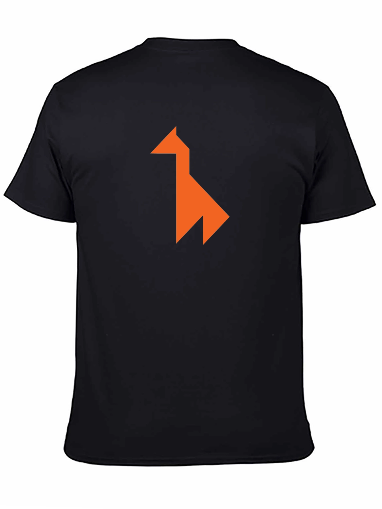 Modern Geometric Llama Graphic Tee - Black