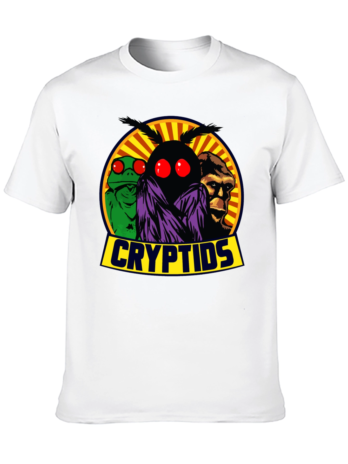 Cryptids T-Shirt - Mothman Lizard Man Bigfoot Tee