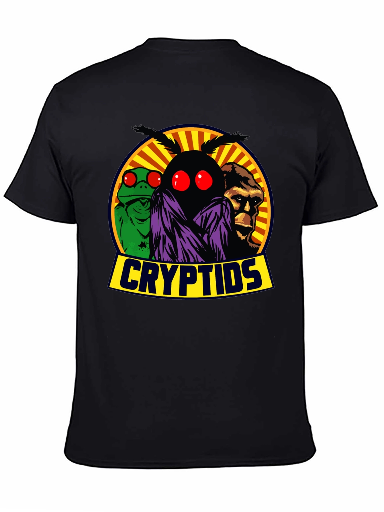 Cryptids T-Shirt - Mothman Lizard Man Bigfoot Tee