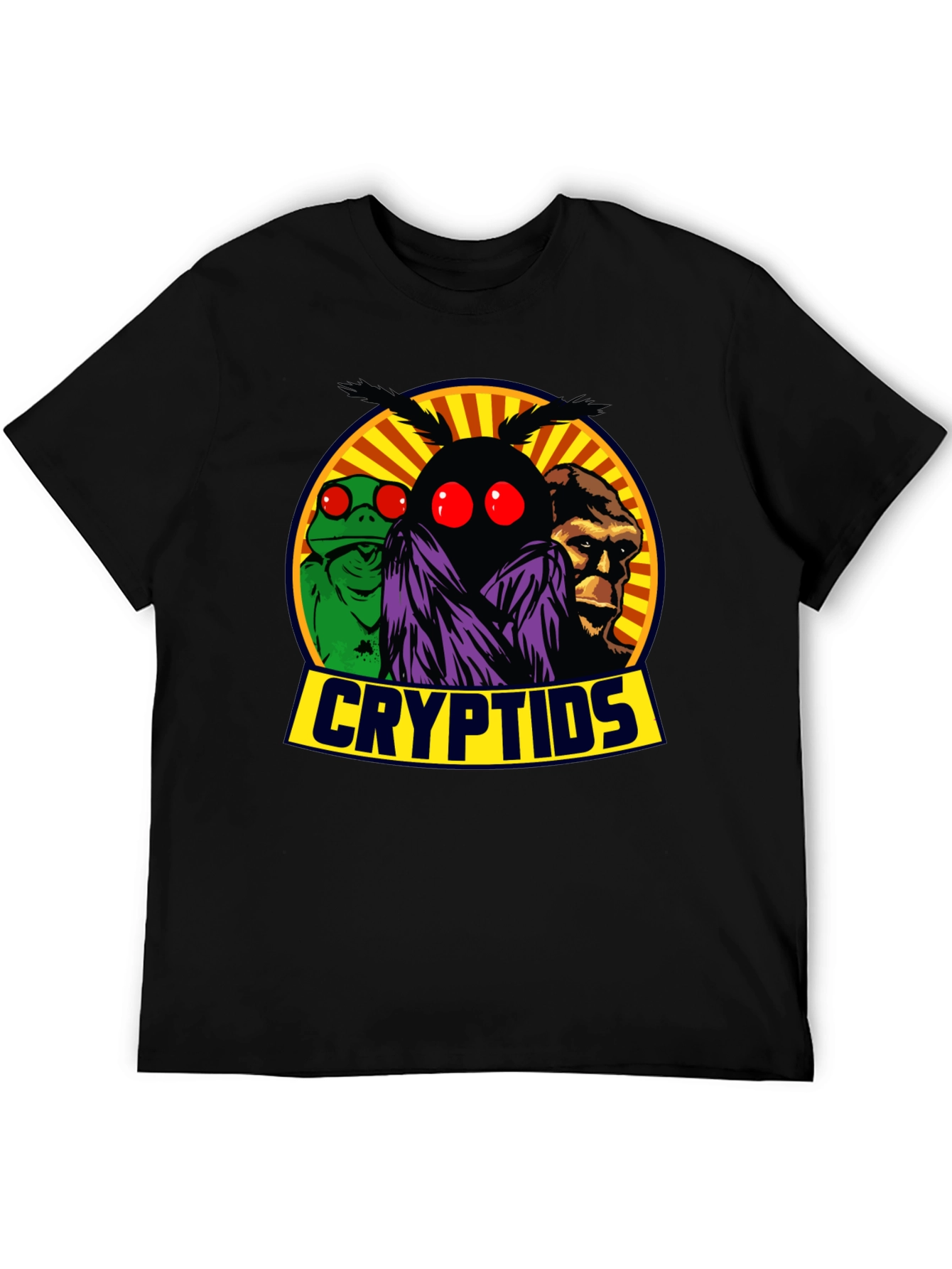 Cryptids T-Shirt - Mothman Lizard Man Bigfoot Tee